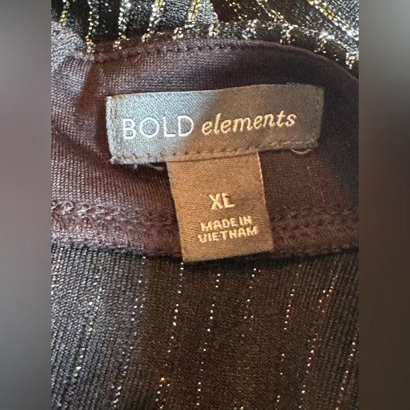 BOLD elements Metallic Striped Long Sleeve Dress - Picture 9 of 9